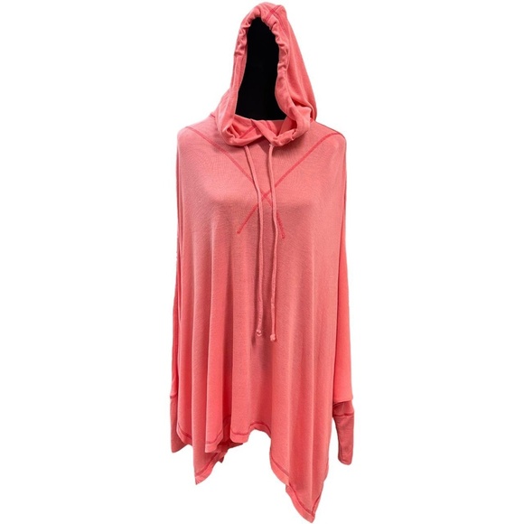 FP Movement (Free People) Salmon Pink Oversized Poncho Hoodie - Picture 11 of 11